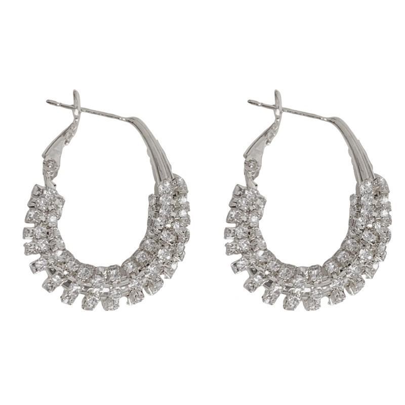 Exquisite Zircon Round Circle Earrings: Unique Design, Ultra-Shiny, Versatile Fashion for Women