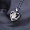 Jewelrypalace Heart Love Created Opal Pendant Necklace Gemstone 925 Sterling Silver Pendant For Women Fashion Jewelry No Chain