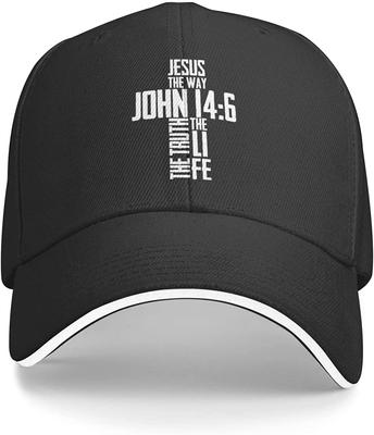 Mandev Originele Klassieke Pet Hoed Mannen Vrouwen Christelijke Bijbelvers Jezus De Weg Johannes 14:6 Baseballpet Dad Hat Zwarte Petten