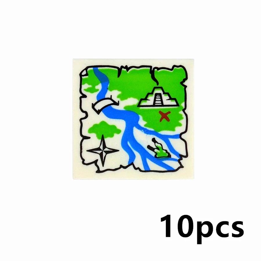 Smooth 2x2 Floor Printed Tile Assembled Building Blocks MOC City House Bricks Decoration Ceramic Tile Construction Toys