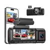 [New In 2026 Equipped with 200 Super Wide-angle Fisheye Lens] Drive Recorder 3 Cameras 4K+1080P+1080P Drive Recorder Front and Rear Cameras WDR
