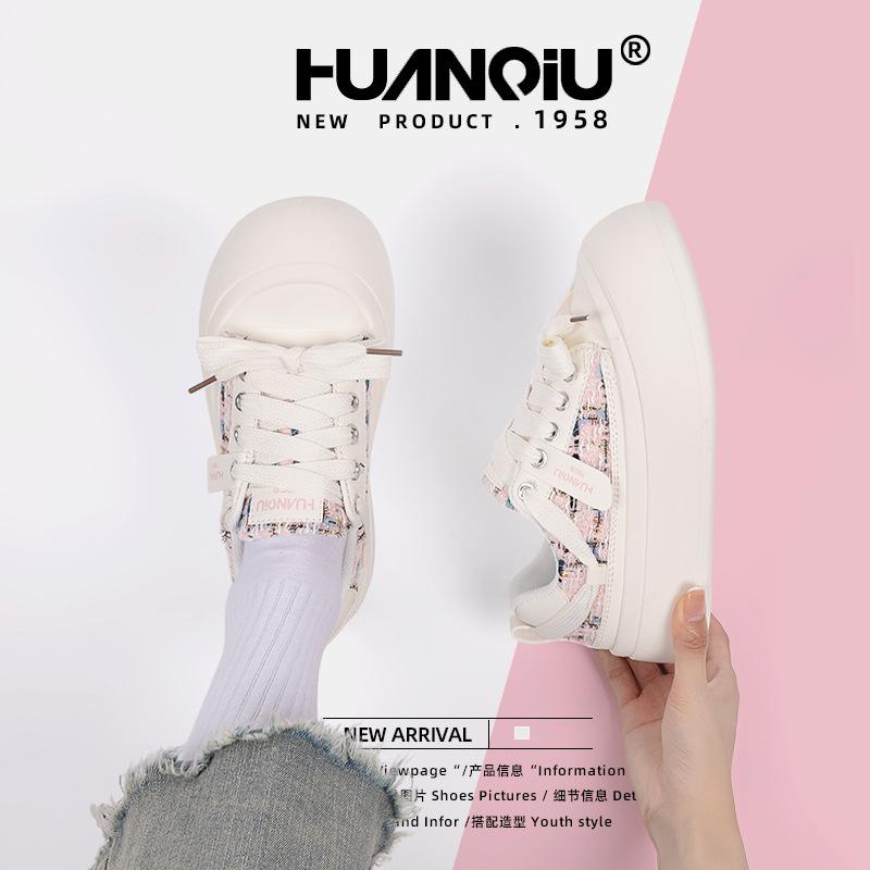 Globale Xiaoxiangfeng Dicksohlige kleine weiße Schuhe 2025 Herbst neu beliebt weichsohlige Studenten vielseitige Board-Schuhe ZHQ3352