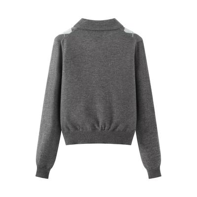 European and American Style, New Women's Clothing, Foreign Style, Versatile, Fashionable, Casual Polo Neck Knitted Sweater
