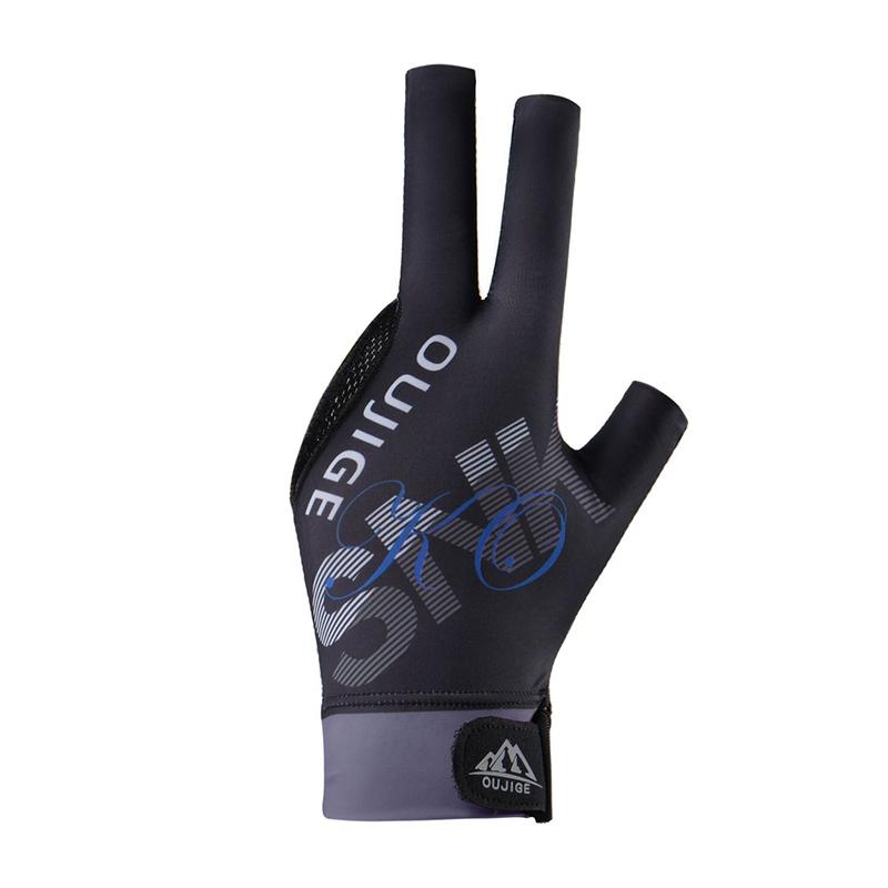 Kulečníková rukavice levá pravá ruka tříprstá kulečníková rukavice odolná proti opotřebení protiskluzové nálepky elasticita kulečníkové tréninkové rukavice