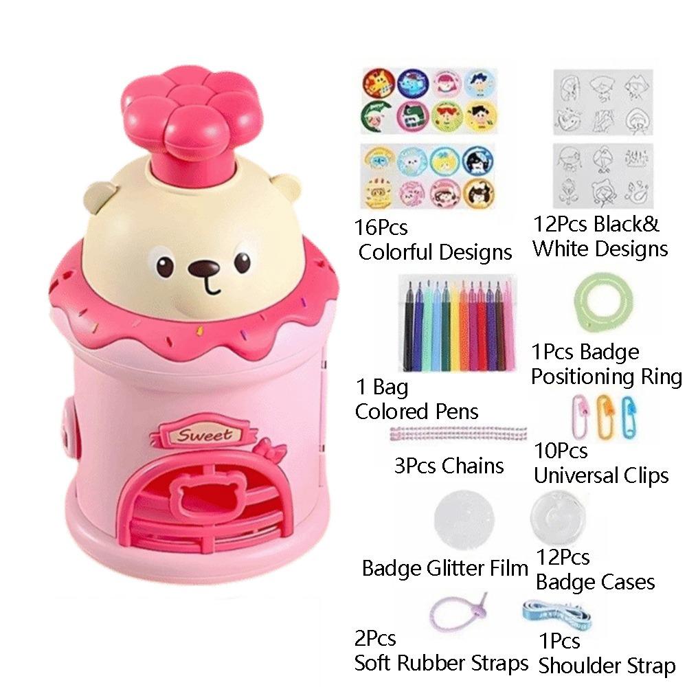 Reusable Badge Press Machine Manual Press Badge Press Machine Kit Art Handicraft