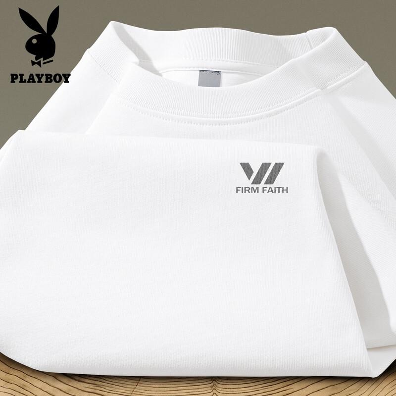 PLAYBOY Men s 2026 Summer Cotton Crew Neck T-Shirt 3XL