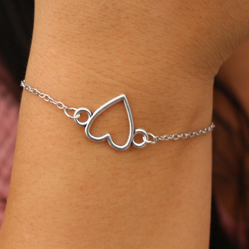 Charm Bracelets For Men Women Retro Zircon Link Chain Bracelet Bangle Cross Heart Handcuff Love Peace Eye Valentine's Day Gift