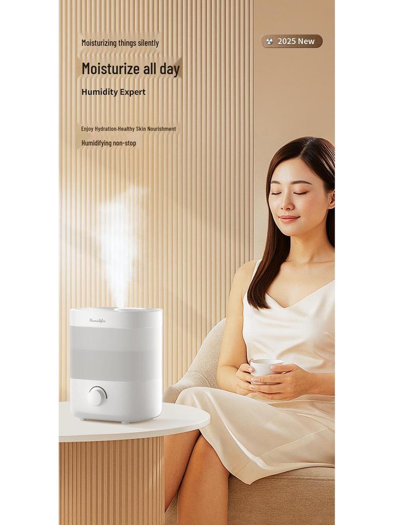 Dual Ultrasonic Mist Humidifier - 2L Capacity for Home, Bedroom, and Office