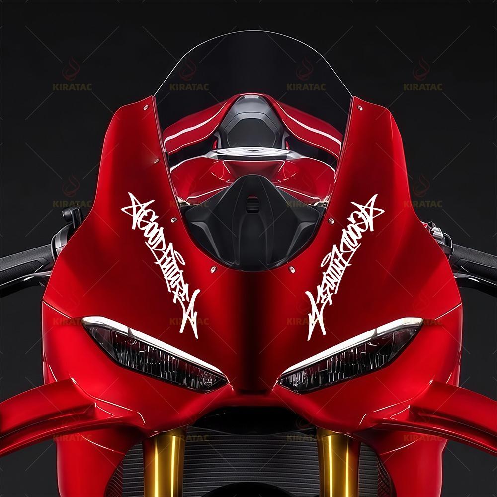 2PCS Good Future Waterproof Stickers, Vinyl Decals for Motorcycle Fuel Tank Fairing Side Panel Car Window