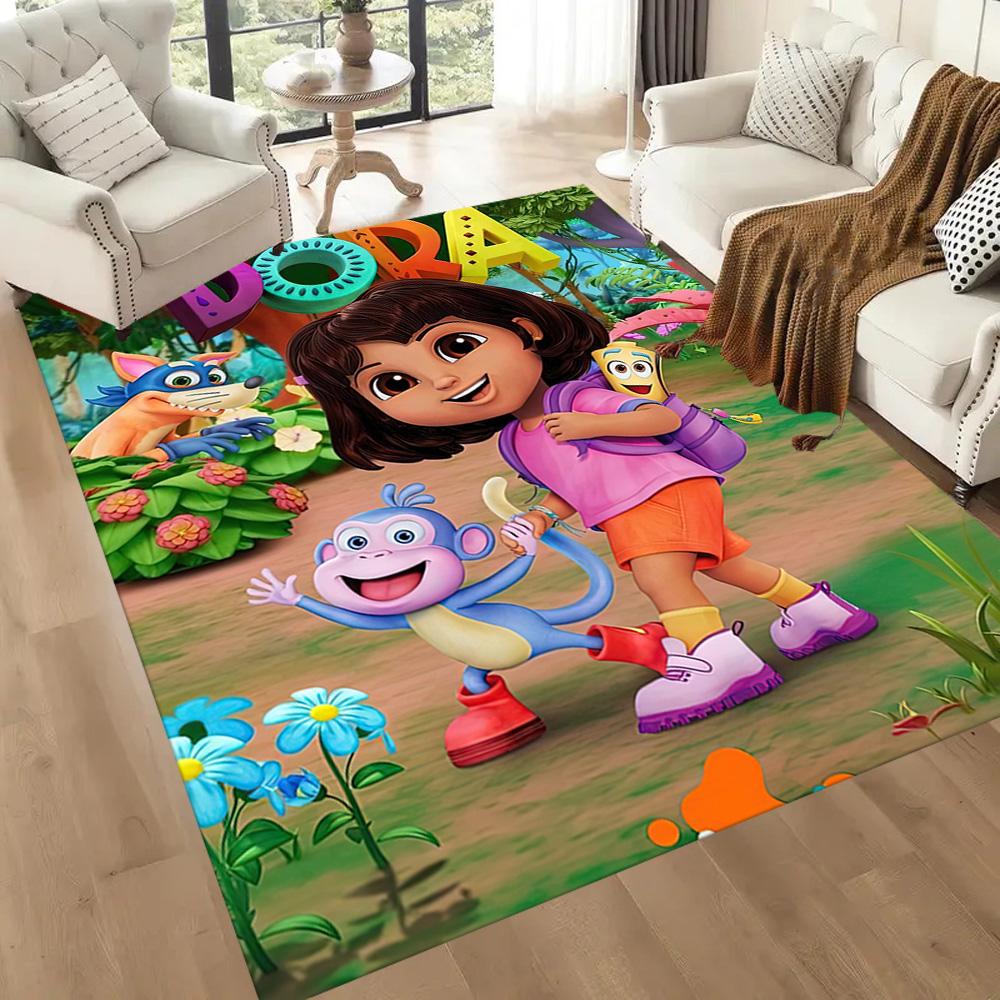Dora Explorer Area Rug Perfect for Study room Entryway Kitchen Game Room Anti-slip Rug Office home decor Gift for Festivals