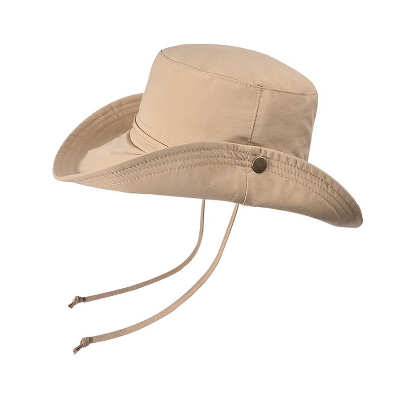 New Spring Summer Women Bucket Hat Waterproof Foldable Large Brim Sun Hat Hangable Outdoor Mountain Camping UV Protection Basin Cap