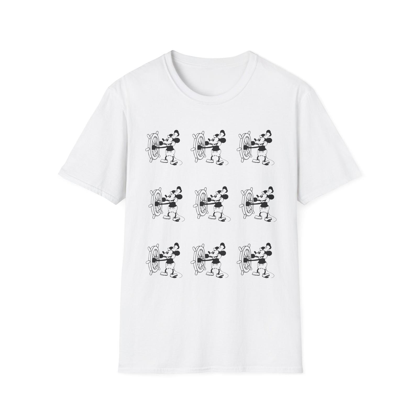 Old School Cartoon Steamboat Vintage Graphic T?Shirt S разноцветный