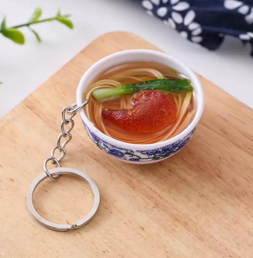 Mini Hot Pot Mala Tang Noodle Bowl Keychain Ornament