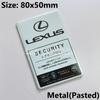 50x80mm Metal Badge Sticker For Lexus GX460 CT200 IS250 ES ES200 IS200 RX300 NX RX UX CT LC RC GS GX IS LS LX Side Trunk Decal AFH1