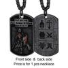 U7 Templer Halsketten aus Edelstahl für Herren Ritterkreuz Schild Anhänger 3D Geprägtes Amulett Symbol Christlicher Unisex Schmuck Geschenk