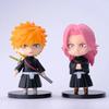 6pcs/set Anime  Figure Toys Q Version Kurosaki Ichigo Hitsugaya Toushirou PVC Model Decoration Children's Birthday Gifts