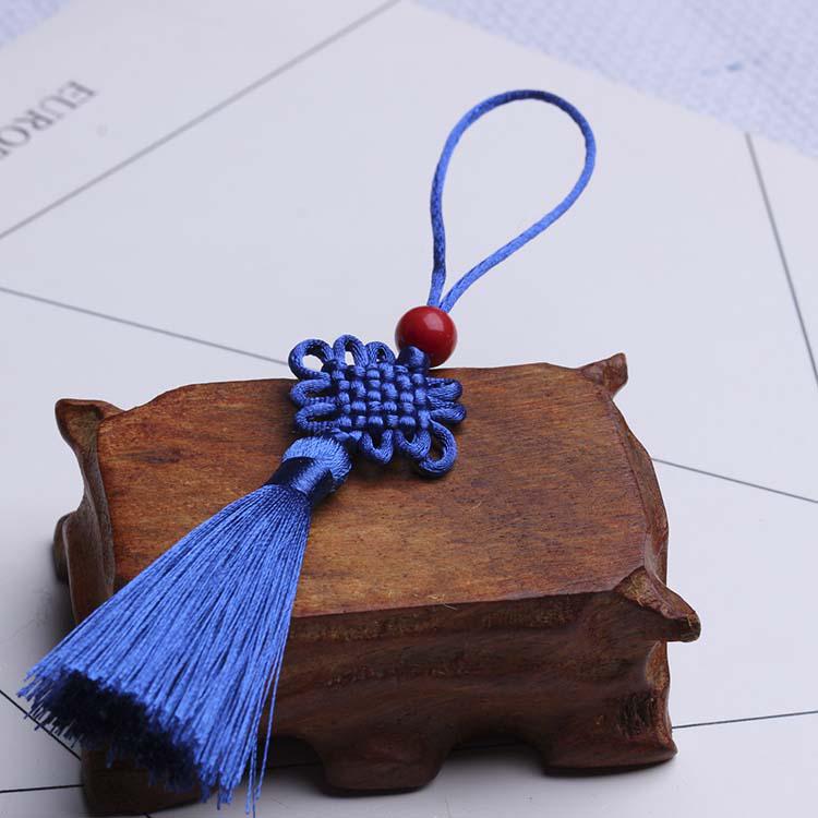 Mini Chinese Knot 7-Strand Braided Tassel Bookmark Pendant