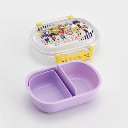 Skater Children's Bento Box, 360ml Capacity, Fluffy Lid, Made in Japan, Single Tier, Dishwasher and Microwave Safe, Colorful Peach, 25cm, QAF2BAAG-A