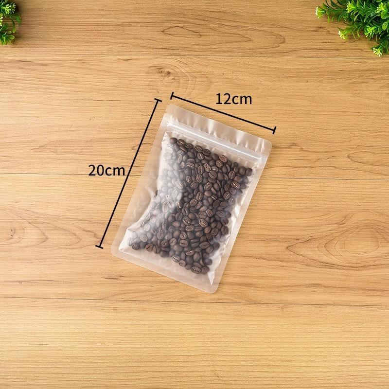 Frosted Transparent Plastic Bag Waterproof Flat Bottomed Self Sealing Pouchs Used for Jewelry Mobile Phone Accessories Candy Snacks Tea Storage Bags