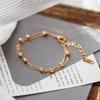Double Layer Minimalist Bead Bracelet Fade Resistant Design For Girls And Best Friends Jewelry