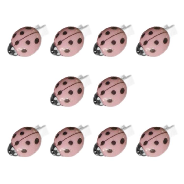 10PCS Realistic Ladybird Hairpins for Kids Teens Hair Barrettes Sweet Style Hair Ornaments for School Event Outings
