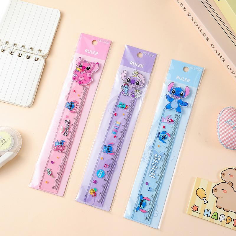 Cartoon-Shaped 15cm Transparent Plastic Ruler - Multifunctional Student Stationery Gift 15cm