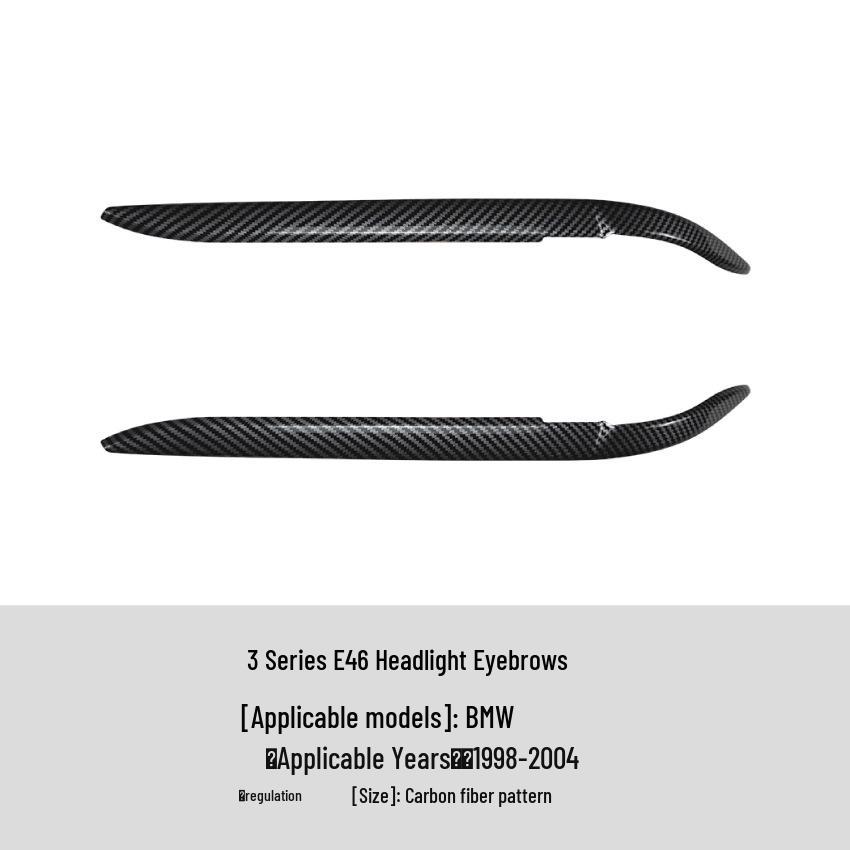 BMW E46 3 Series 1998-2004 Headlight Eyebrows Stickers - Exterior Trim Accessories