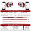 Baitcating Fishing Rod Reel Combos2.1m / 2.4m Rod z kołowrotkiem 18BB Outdoor Sports Fishing Set