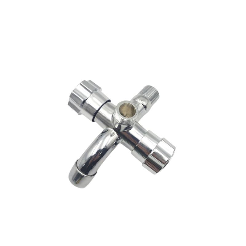 

Bendable Bathroom Faucet Joint 3 Way Shower Arm Switches Sustainable Shower Joint Unit Quick Fixing For Bathroom Sinks 1