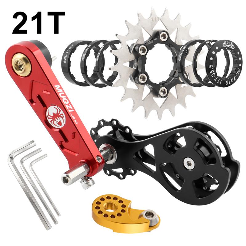 MUQZI Fahrradkassetten-Umrüstsatz 12t-22t Single Speed Kassettenritzel und Kettenspanner für MTB Rennrad
