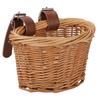 Woven Bike Basket Mini Bike Decor Front  Storage Basket Bike Decoration With Adjustable Mounting Straps For Picnic Photography