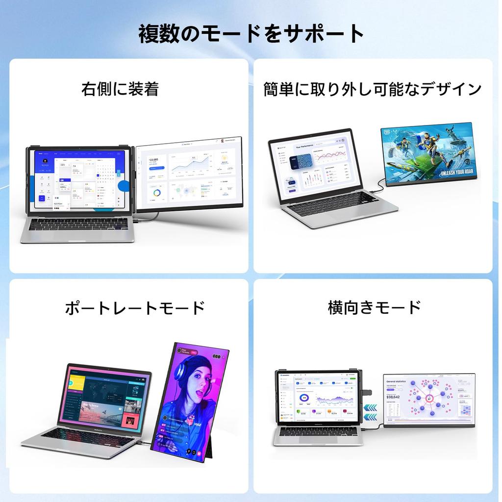 Laptomo P5 Dual IPS Mobile FHD Laptop Dual Screen Display Portable Extended Monitor for Inch Laptops with Compatible with and Switch Monitor,