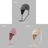 Knitted Winter Beanie Hat For Women With Earmuffs And Tie Closure Perfect For Cold Weather