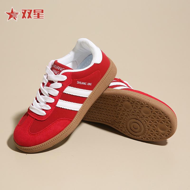ZGSX-28020 [Price control above 69] Color matching flat-bottomed German training shoes 2025 spring and autumn women's shoes are comfortable and sports