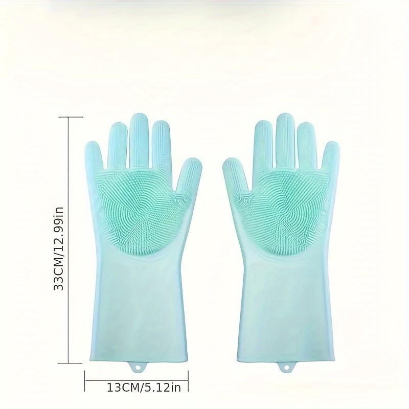 2-in-1 Pet Dog Bath Gloves Pet Silicone Bath Massage Brush Dog Rubbing Bath Supplies