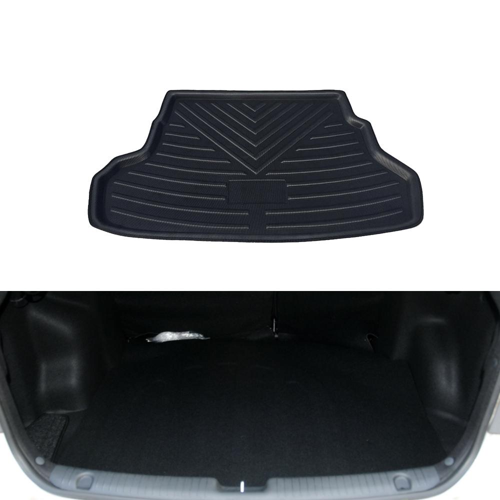 

Коврик для заднего багажника автомобиля Kia K2 Pride UB Rio Sedan 2012~2016 Водонепроницаемый коврик для пола Украшение багажника Аксессуары для чехла для багажника чёрный