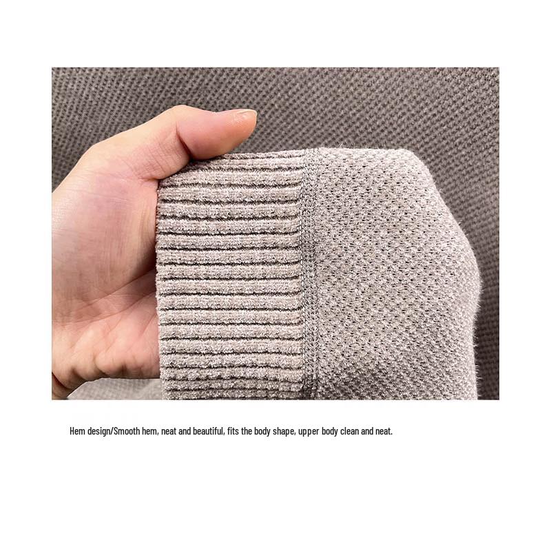 Pierre Cardin Men's Plush Thickened Crew Neck Sweater