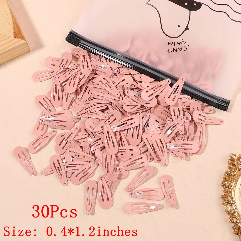 30Pcs/Set New Women Girls Cute Colorful Waterdrop Shape Hairpin Sweet Hair Clips Barrettes Slid Clip Fashion Hair Accessories