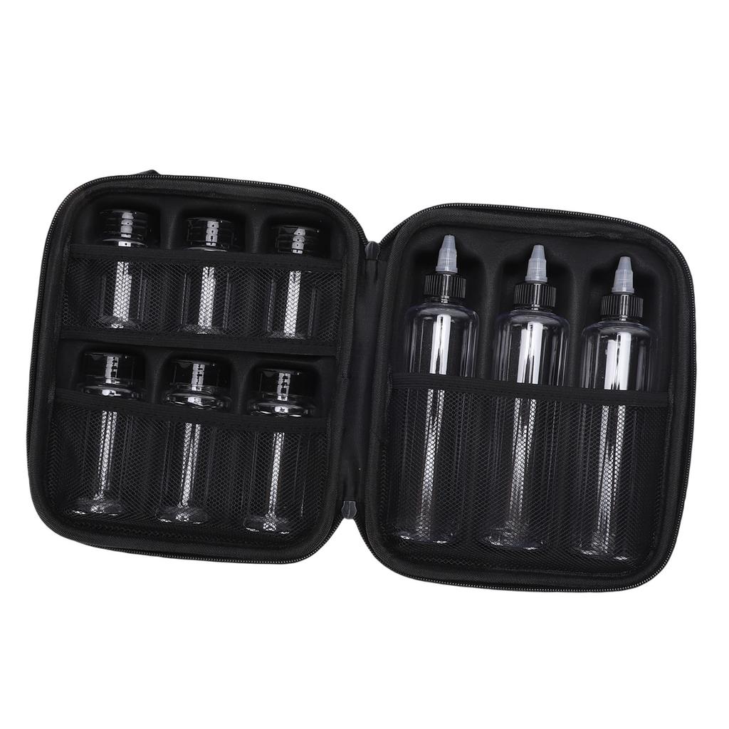 Condiment Container Set Seasoning Container Kit, 100ml, 150ml, 300ml PET Bottles, EVA Storage Bag, Portable, Leakproof for Camping