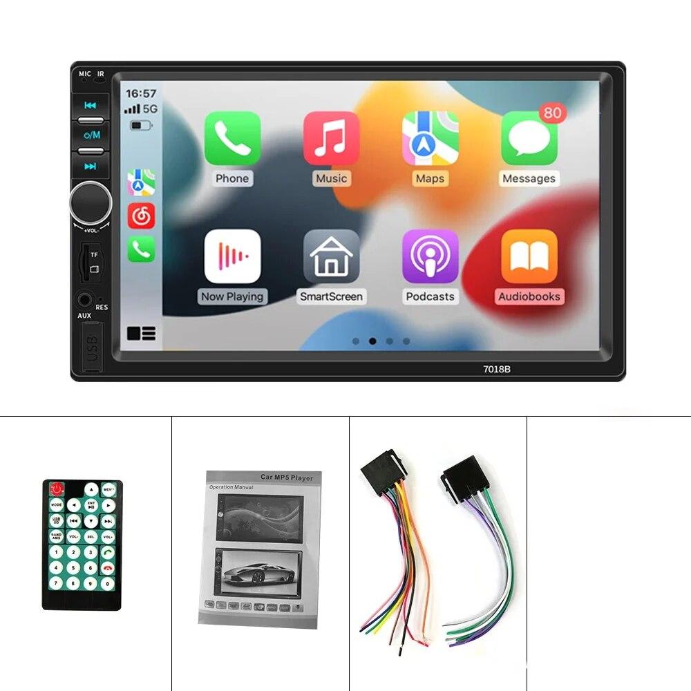 Acodo 2DIN Stereo 7 Zoll Kabelgebundenes Carplay Radio Touchscreen Automotive Multimedia Bluetooth USB TF UKW Radio Autoradio MP5 Player