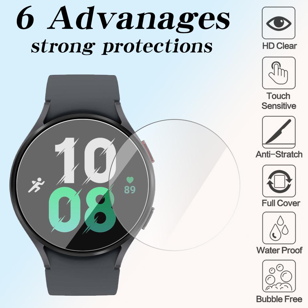 Screen Protector for SAMSUNG Galaxy 4/5/6/7 44/40/41//47 mm Smartwatch Tempered Glass Anti-Scratch Bubble-Free Easy Installation