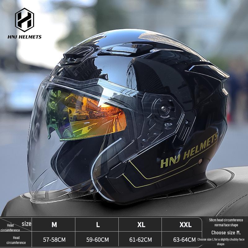 Men's 3/4 Motorcycle Helmet - National Standard Class A, 3C Certified, Electric Vehicle, Summer Safety Helmet