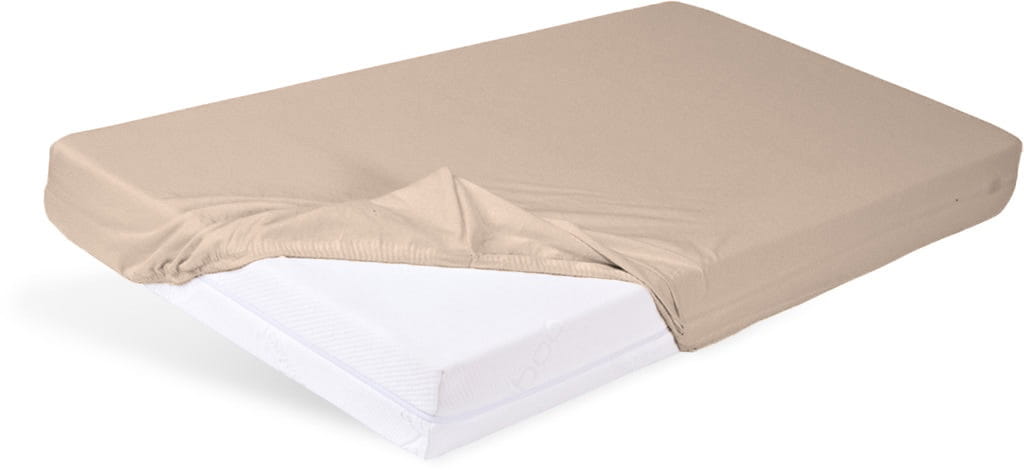 Prześcieradło jersey bambusowe 70x140x10 bamboo z gumą beżowe