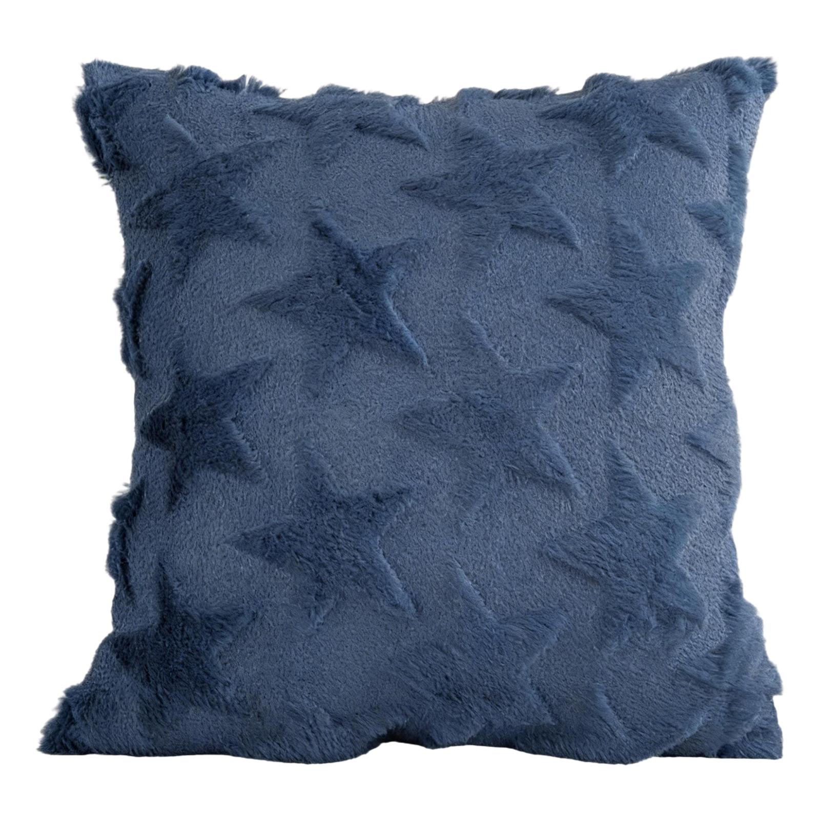 Plush Quilted Independence Day Pillowcase, Sofa Decorative  Cushion, American Five-Pointed Star One Size