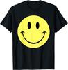 70er Jahre Gelbes Smiley-Gesicht Glücklich Niedlich Lachendes Gesicht Lustiges Retro-T-Shirt