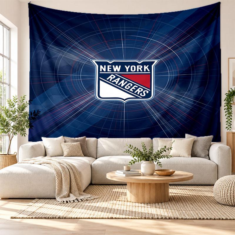 New York Rangers Wall Tapestry, Soft Fabric Wall Hanging, Decorative Backdrop For Bedroom Home Wall Art