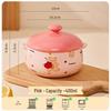 Kangmo 5-inch Cartoon Bear Ceramic Double Boiler Stew Pot