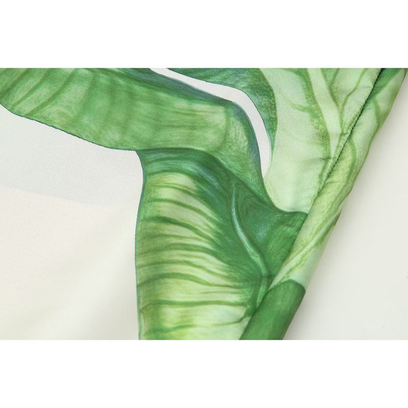 Kaslead New Arrival Women's Fashion Style Lapel Short Sleeve Satin Print Shirt Casual Shorts Suit