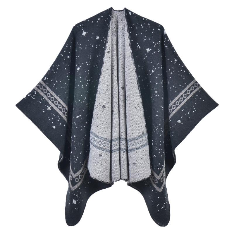 Double-sided Split Shawl Simple Atmosphere Warm Scarf Cape Office Company Air Conditioner Blanket