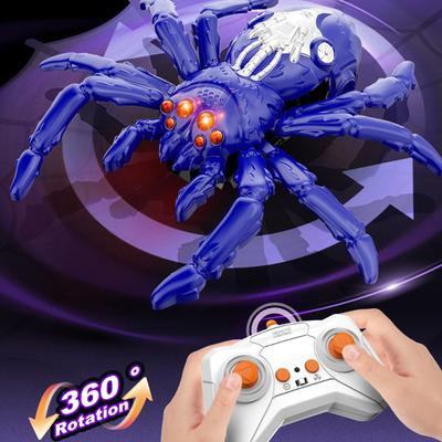 Rechargeable Wall Climbing Lizard Remote Control Gecko & Spider Robot Dual Mode Floor & Wall Driving Prank Toy for Birthday Gift